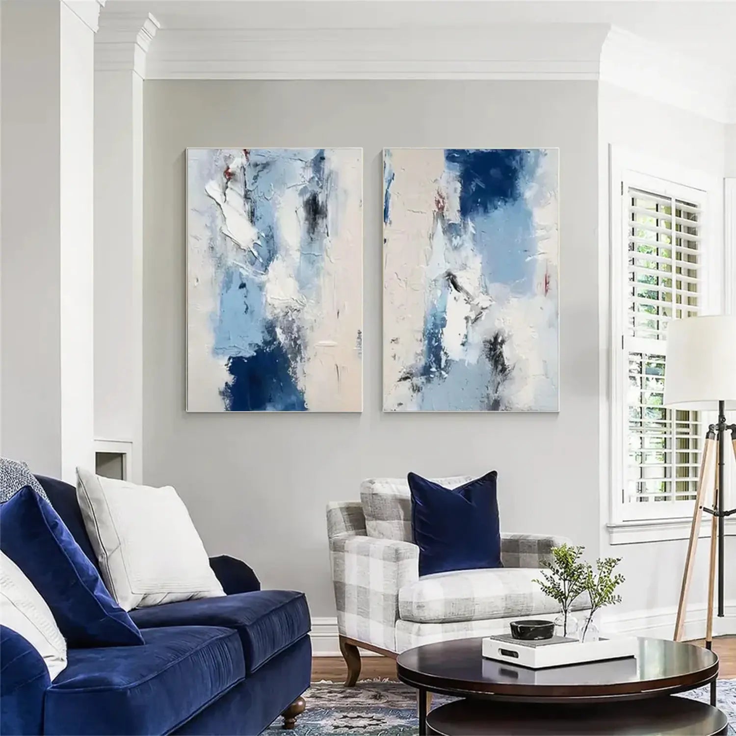 Abstract Painting Canvas Set of 2 #AW002