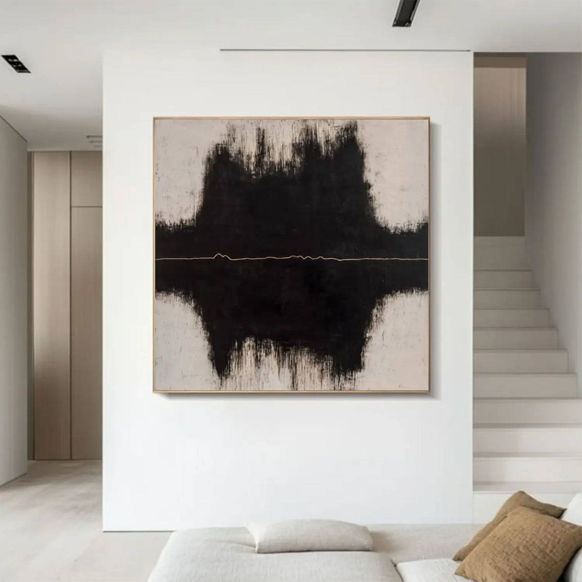 Black Minimalist Canvas Art #MM012