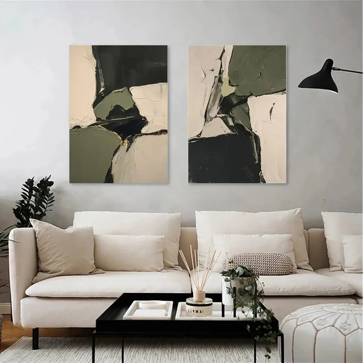 Abstract Textured Wall Art Set of 2