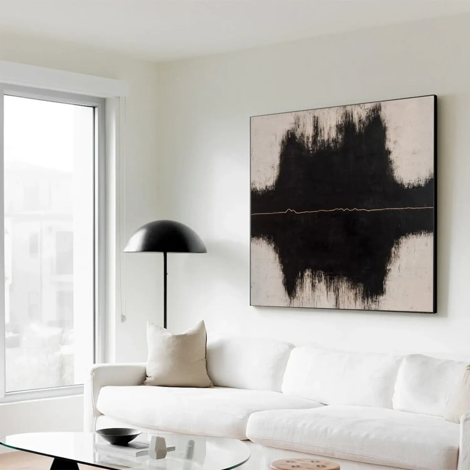Black Minimalist Canvas Art #MM012