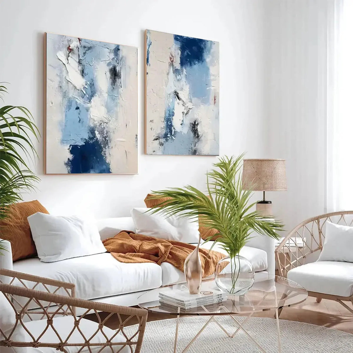 Abstract Painting Canvas Set of 2 #AW002