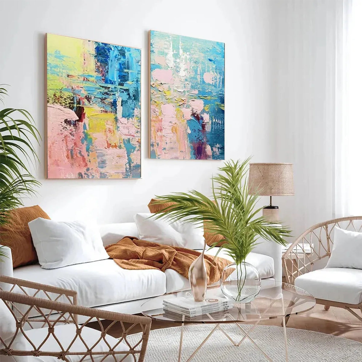 Colorful Abstract Wall Art Set of2 #AW183