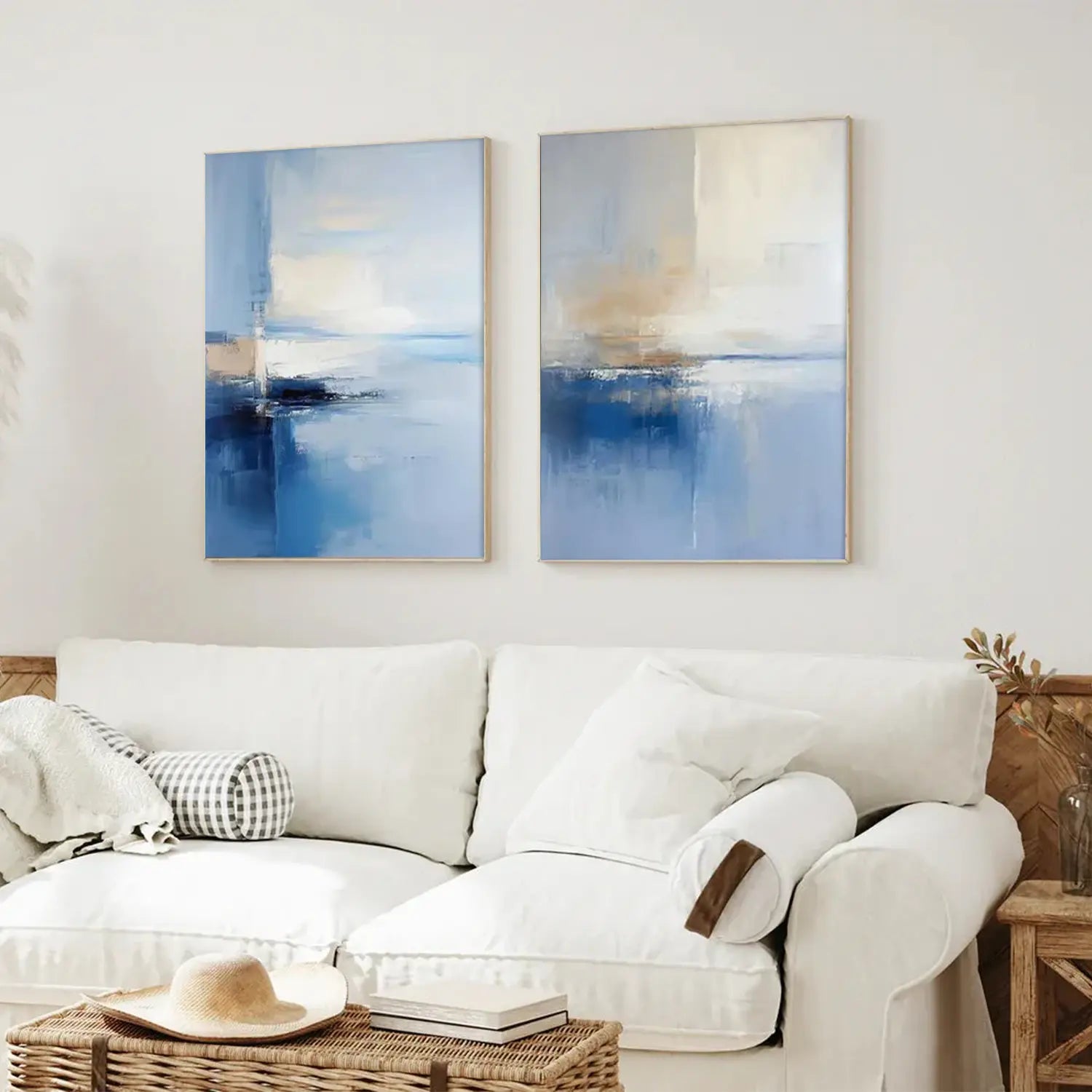 Abstract Painting Canvas Set of 2 #AW003