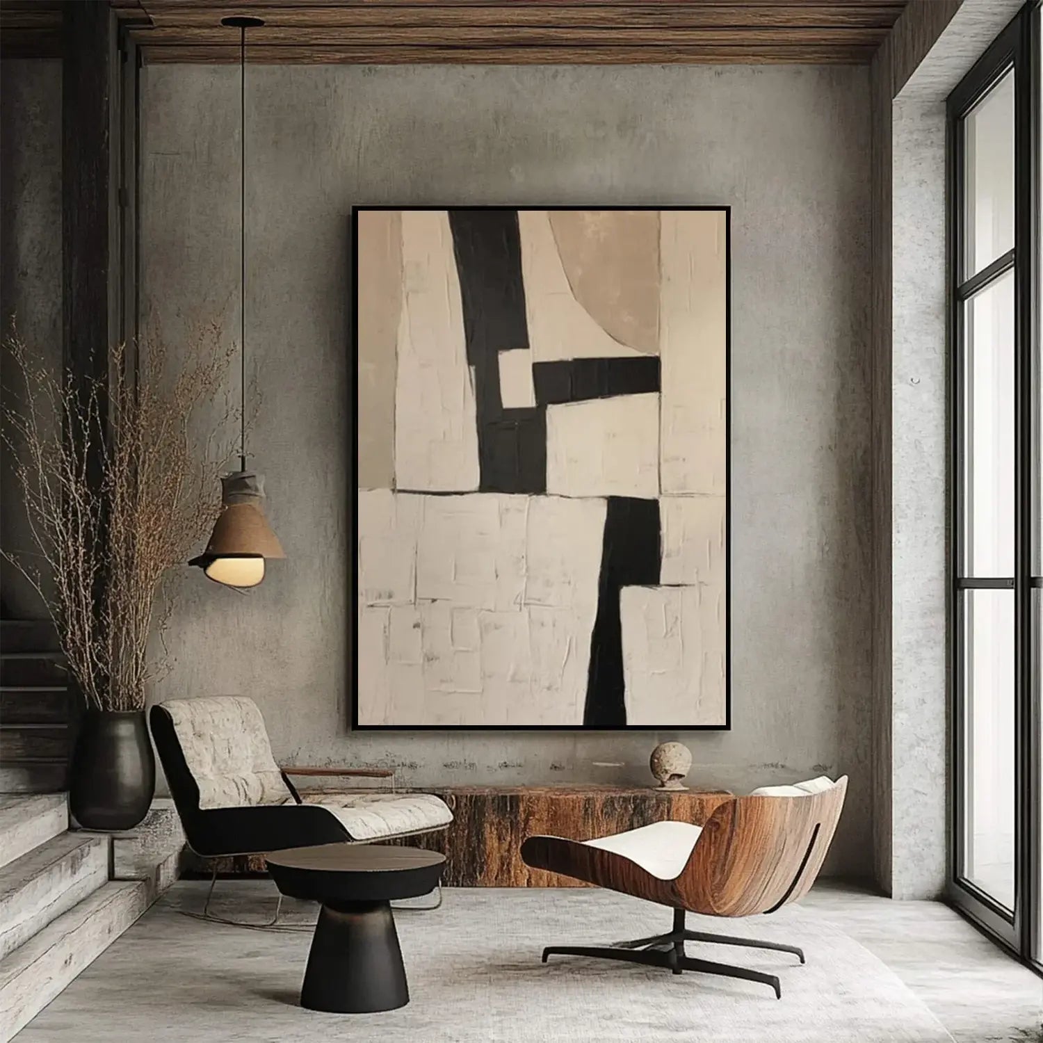 Beige Wabi Sabi Textured Canvas Art #WS031