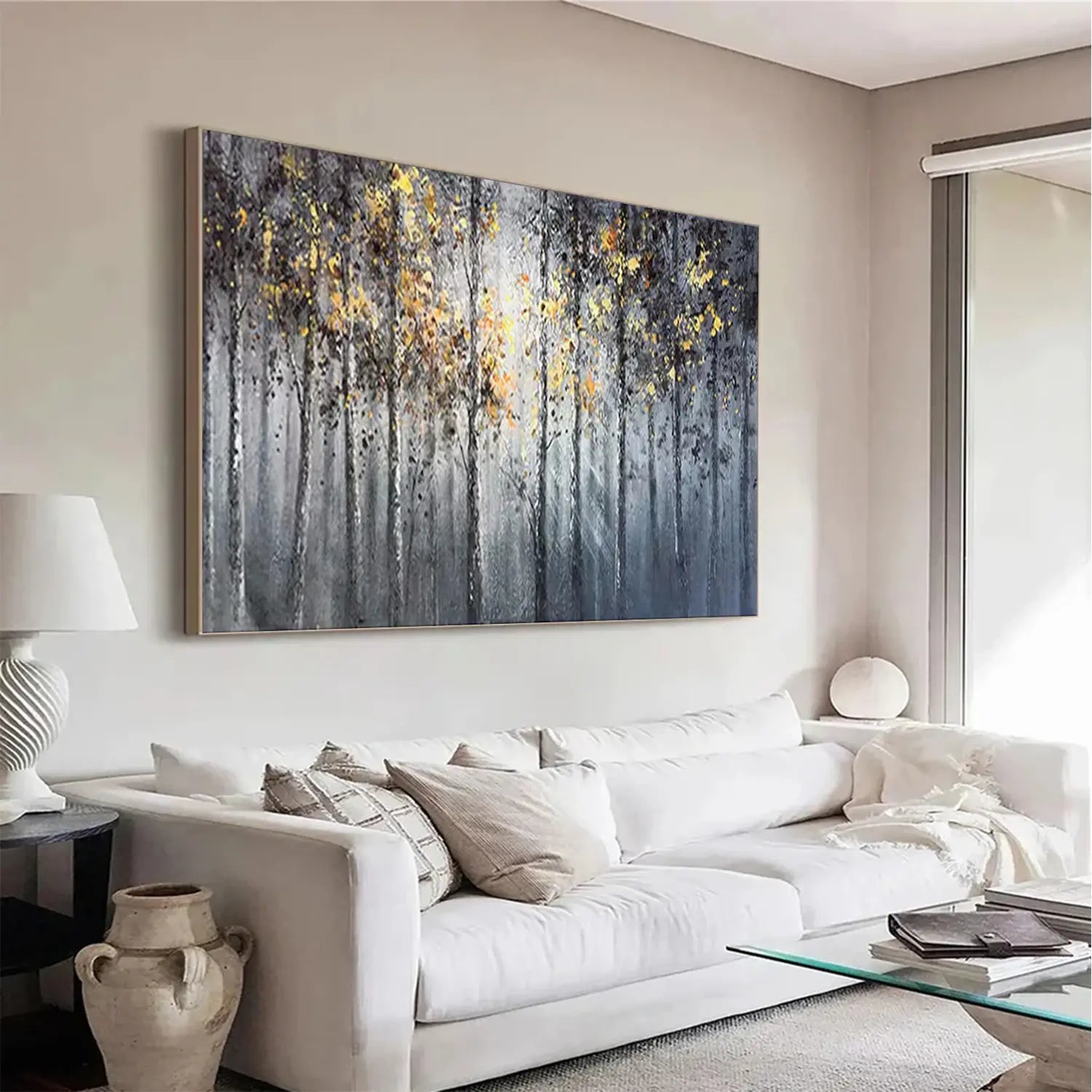 Abstract Flower And Tree Canvas Art