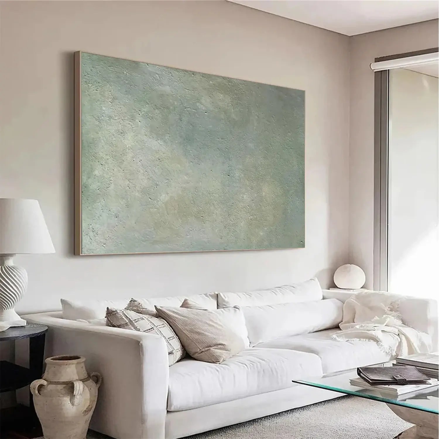 Green Minimalist Canvas Art #MT150