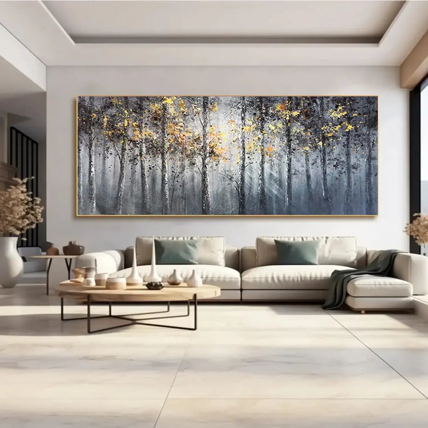 Abstract Flower And Tree Canvas Art
