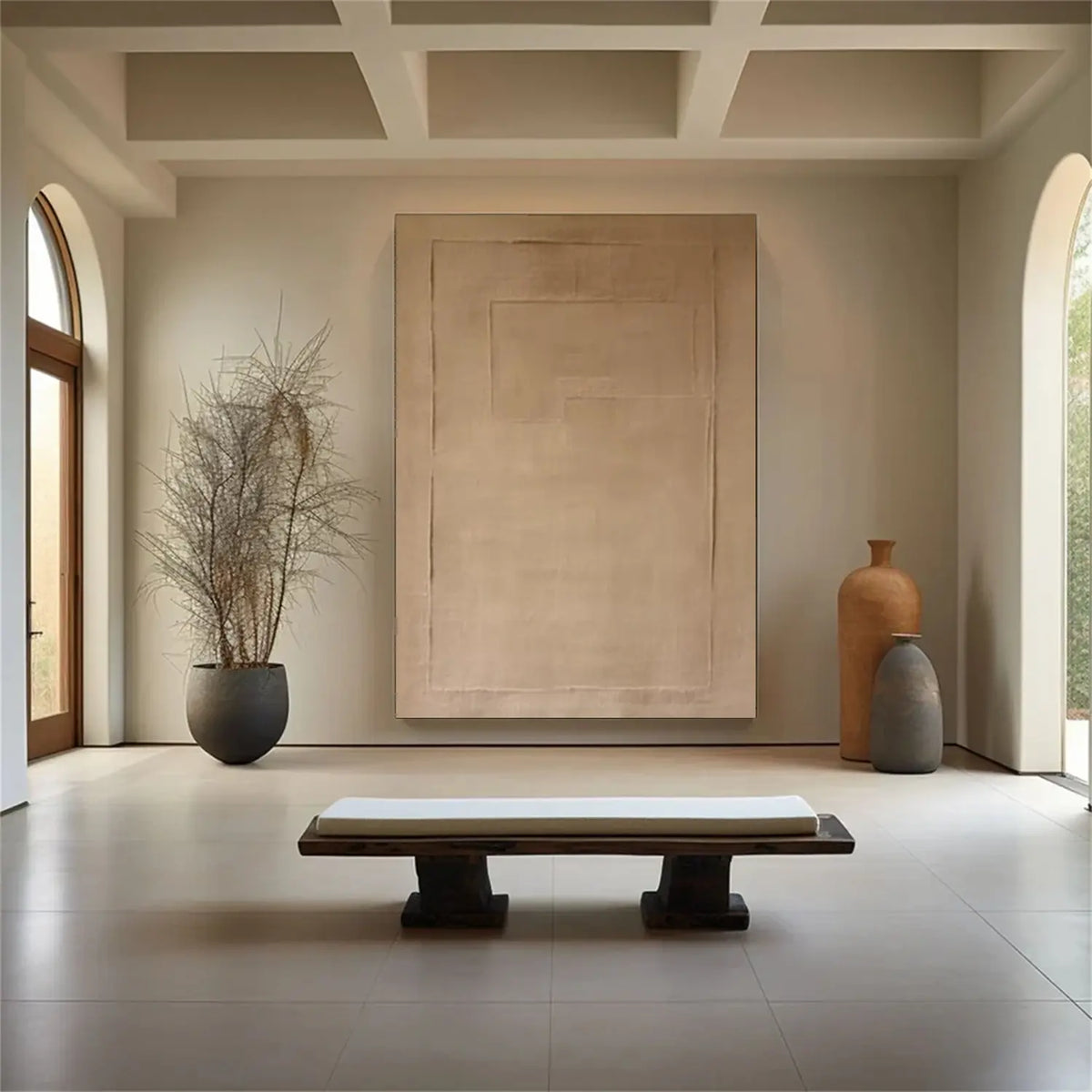 Beige and Brown Wabi Sabi Canvas Art #WS029