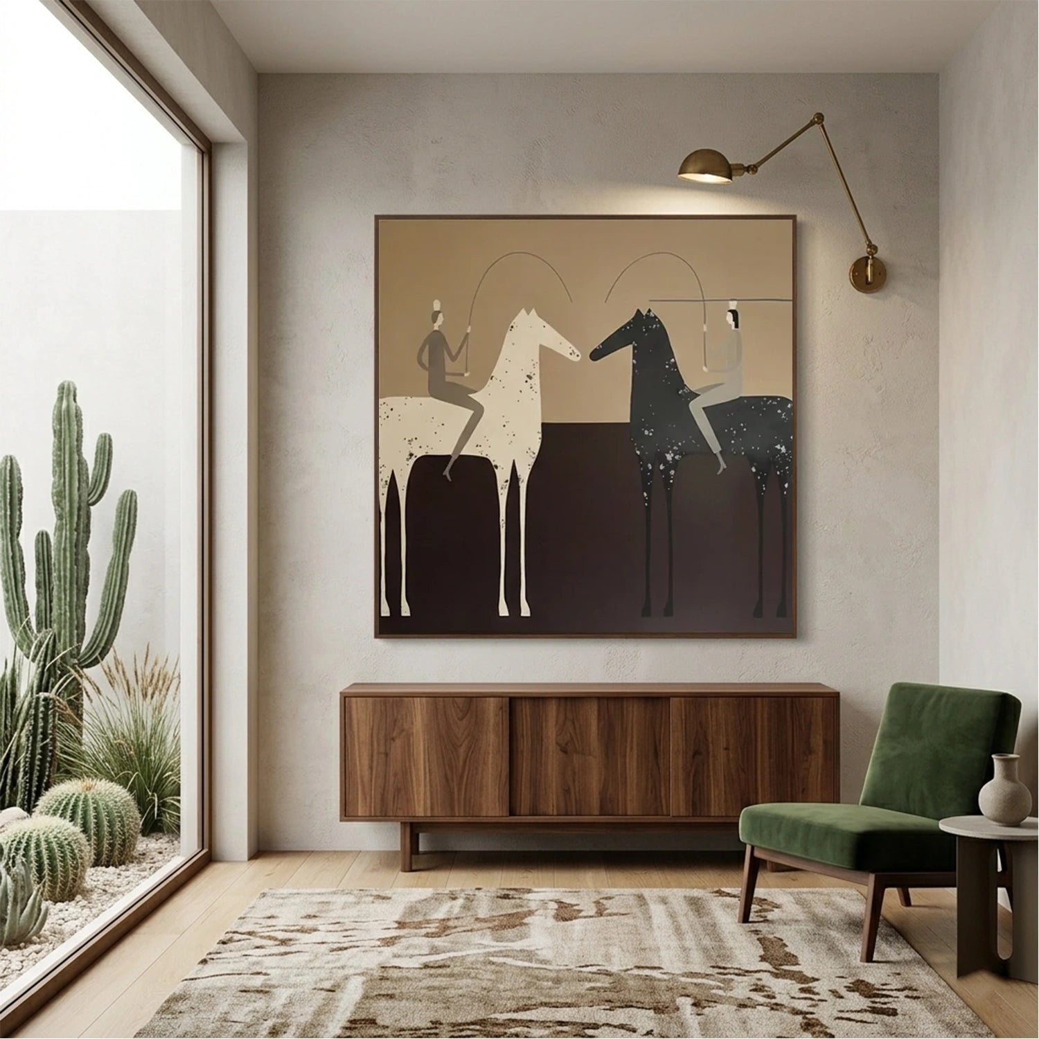 Vintage Americana Art | Rustic Duel