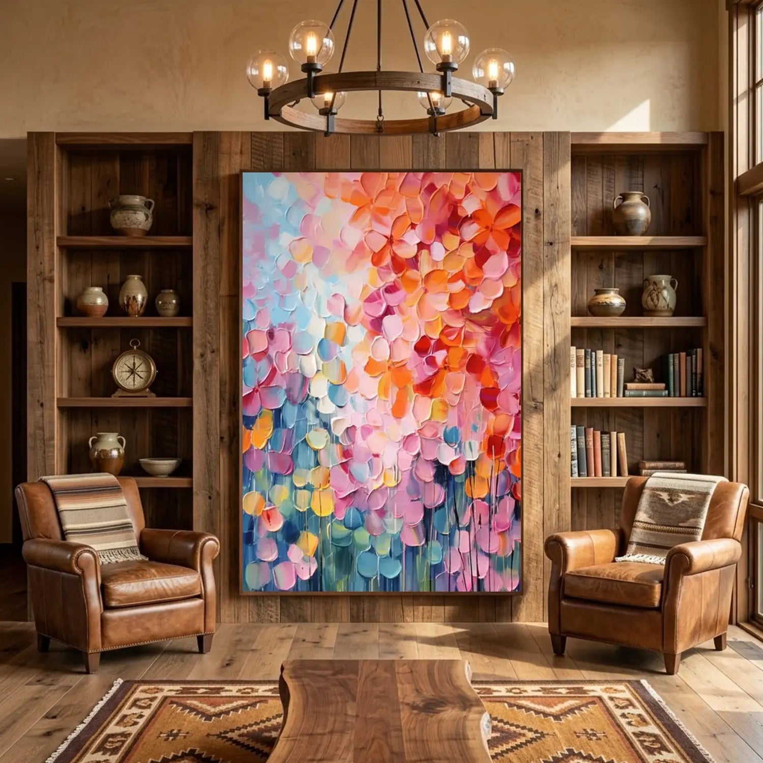 Colorful Abstract Textured Painting Canvas
