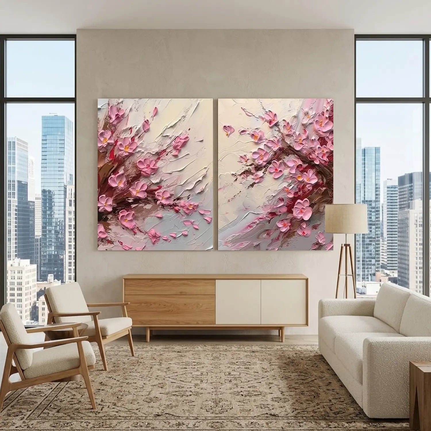 Flower And Tree Painting Set of 2