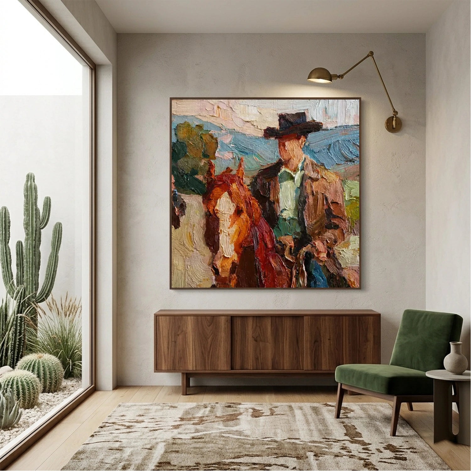 Vintage Americana Art | Western Rider