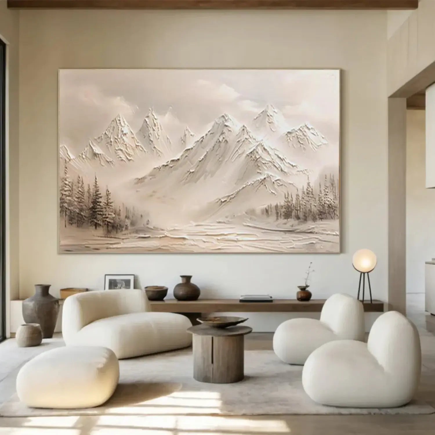 Abstract Mountain Textured Canvas Art