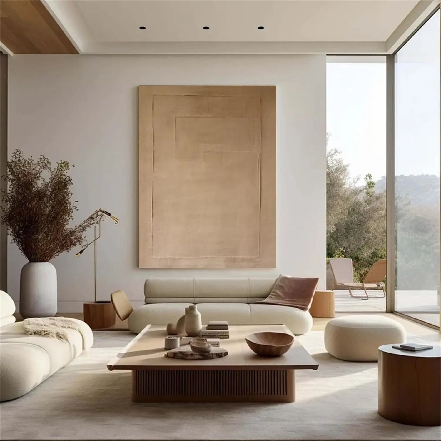 Beige and Brown Wabi Sabi Canvas Art #WS029