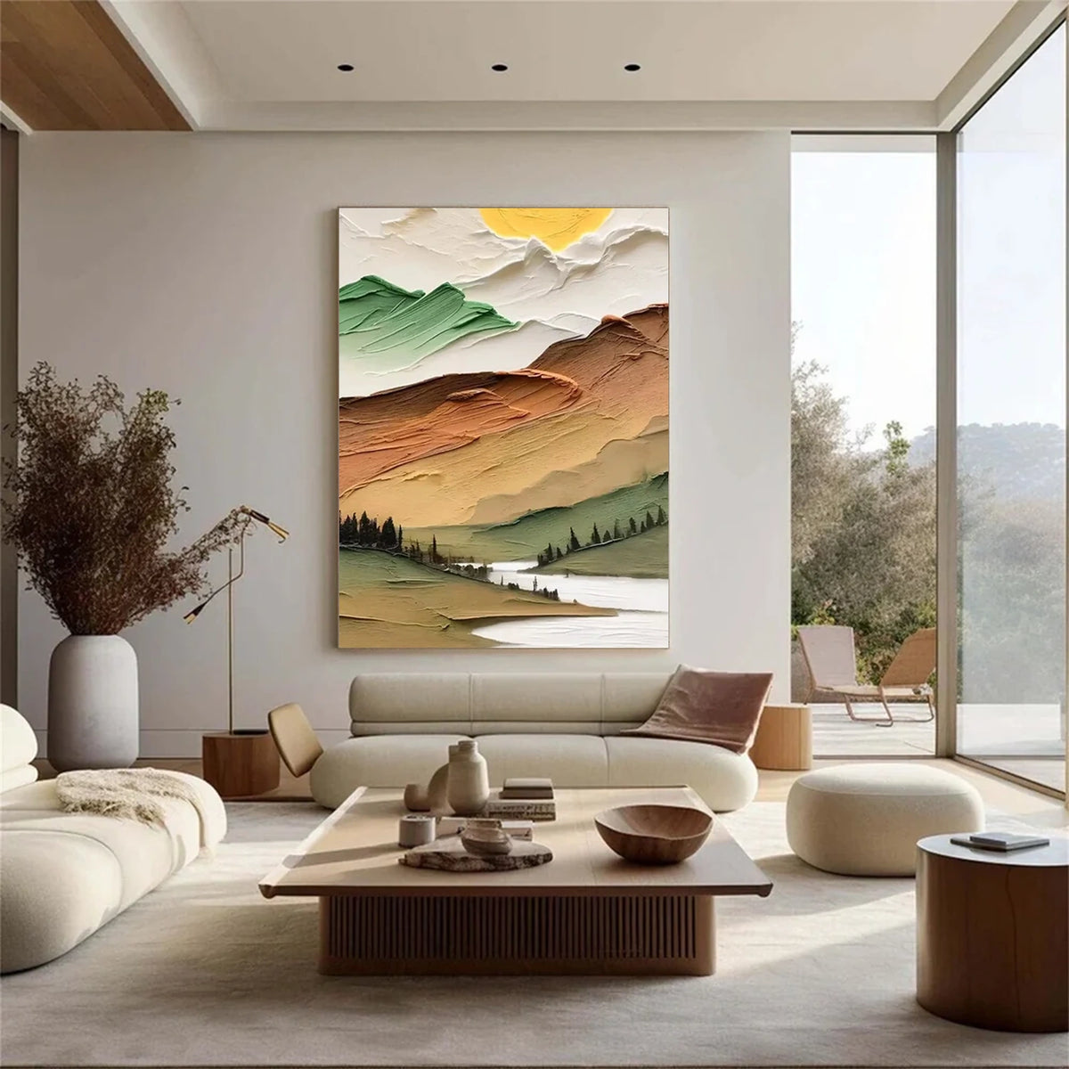 Colorful Mountain Textured Abstract Painting #MM028