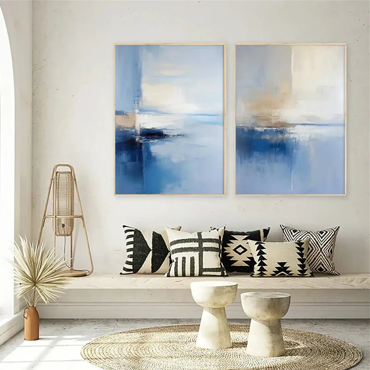 Abstract Painting Canvas Set of 2 #AW003