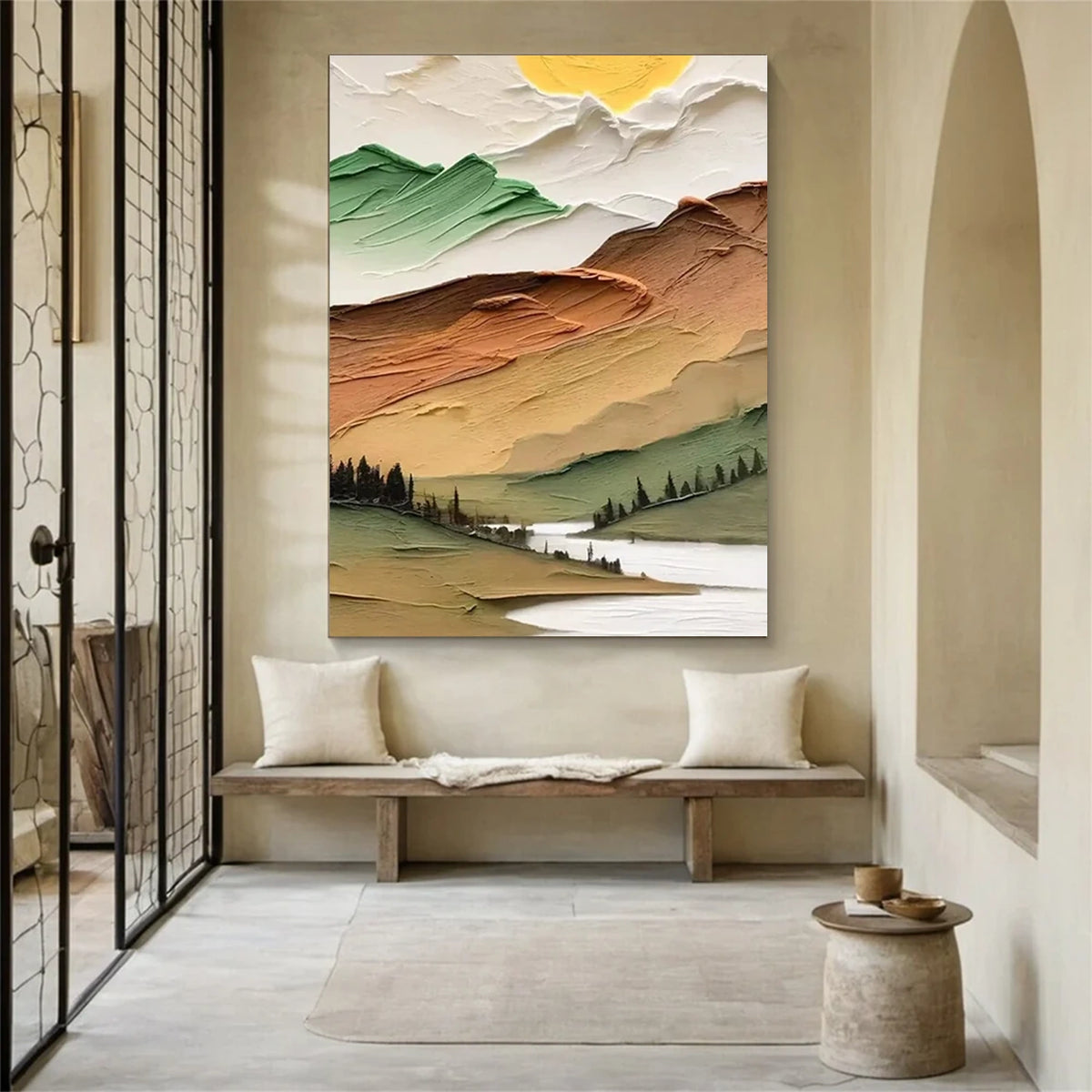 Colorful Mountain Textured Abstract Painting #MM028