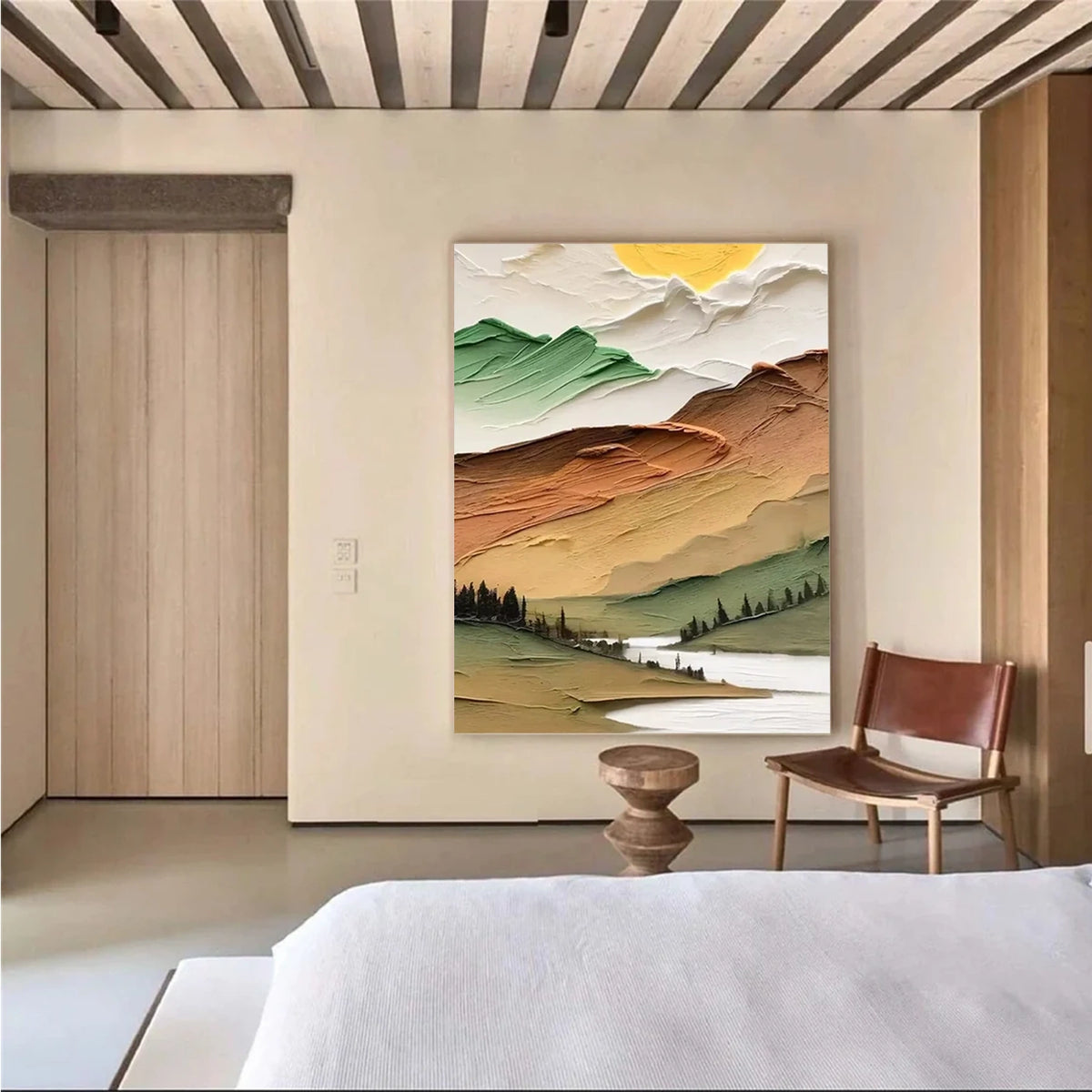 Colorful Mountain Textured Abstract Painting #MM028