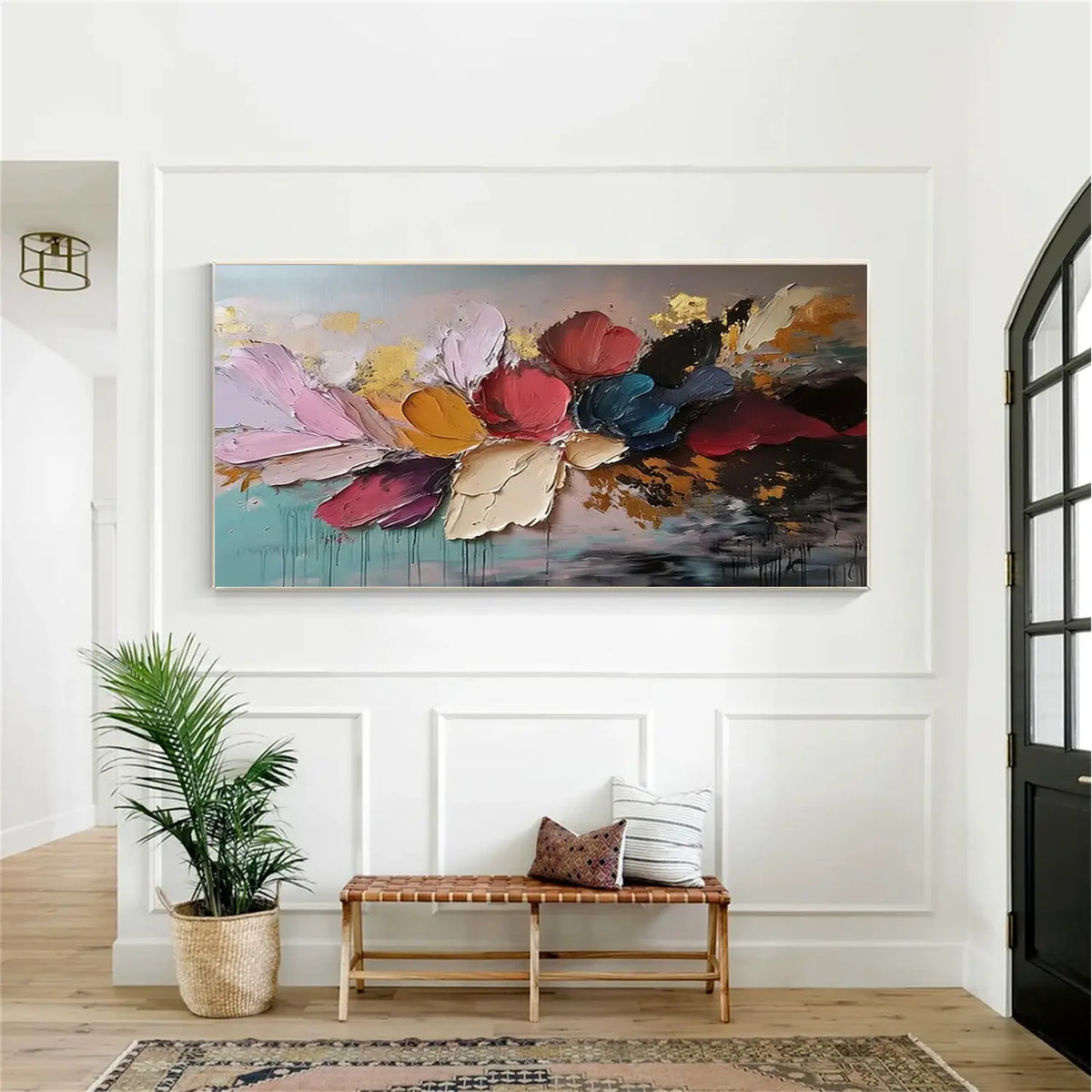 Flower Abstract Textured Wall Art #FT054