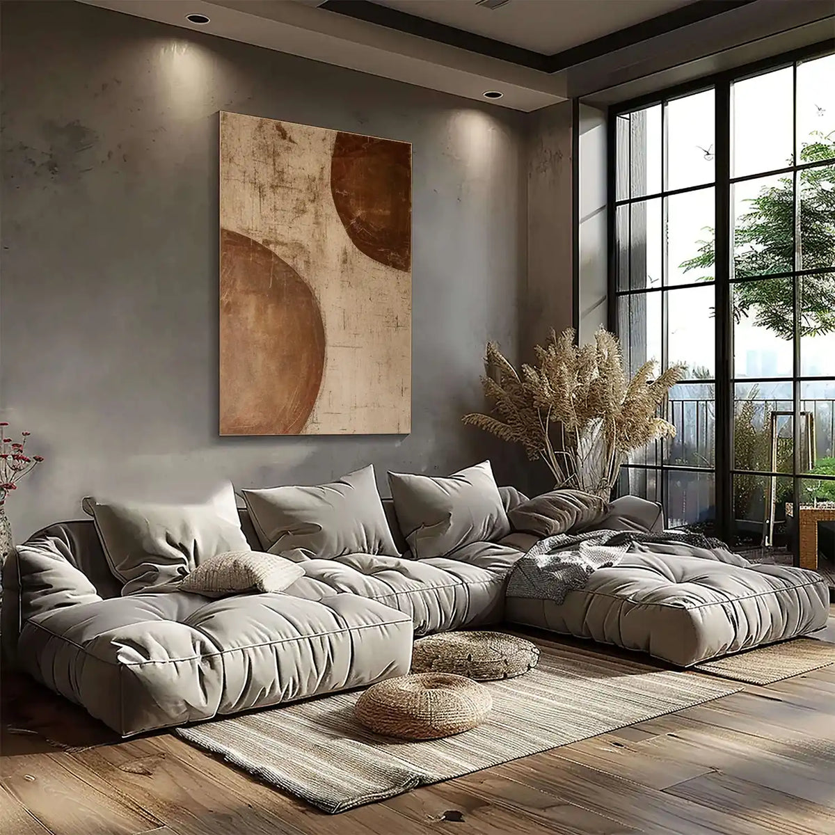 Brown and Beige Wabi Sabi Canvas Art #WS075