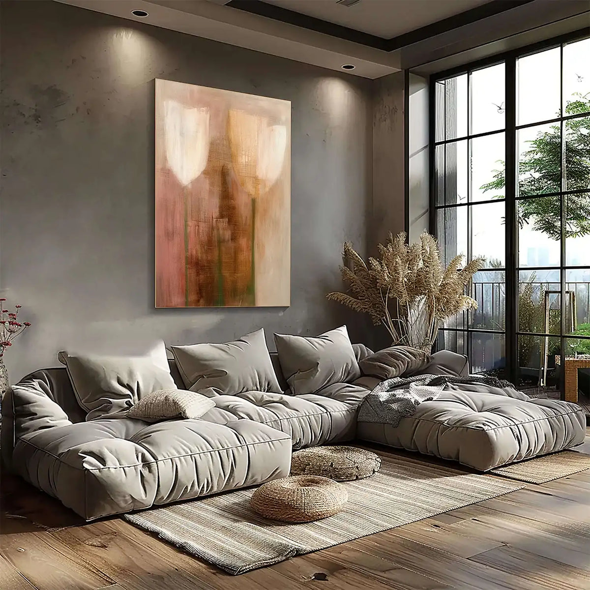 Abstract Flower And Tree Canvas Art #FT074