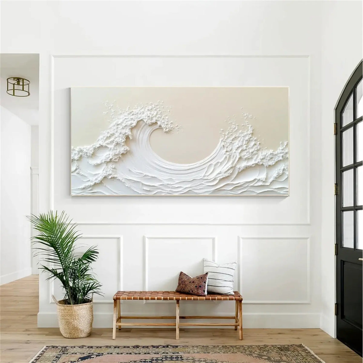 Ocean And Sky Minimalist Textured Wall Art #OS046