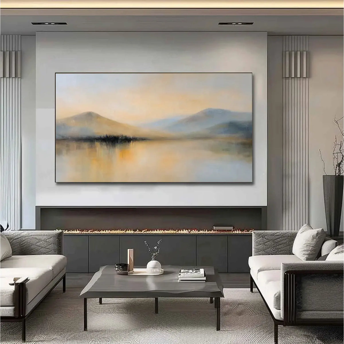 Abstract Mountain Canvas Art #MM016