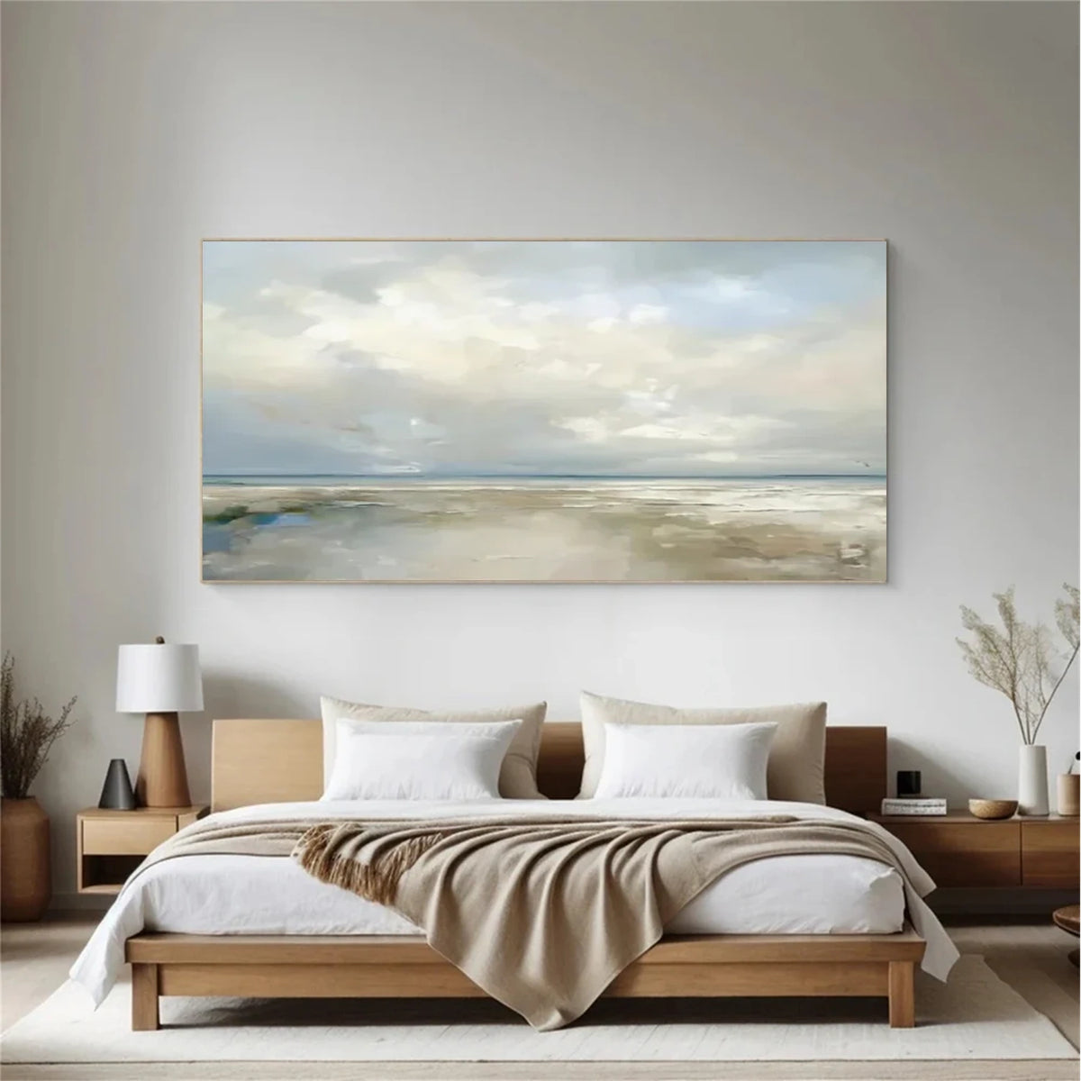 Abstract Ocean And Sky Canvas Art #OS067
