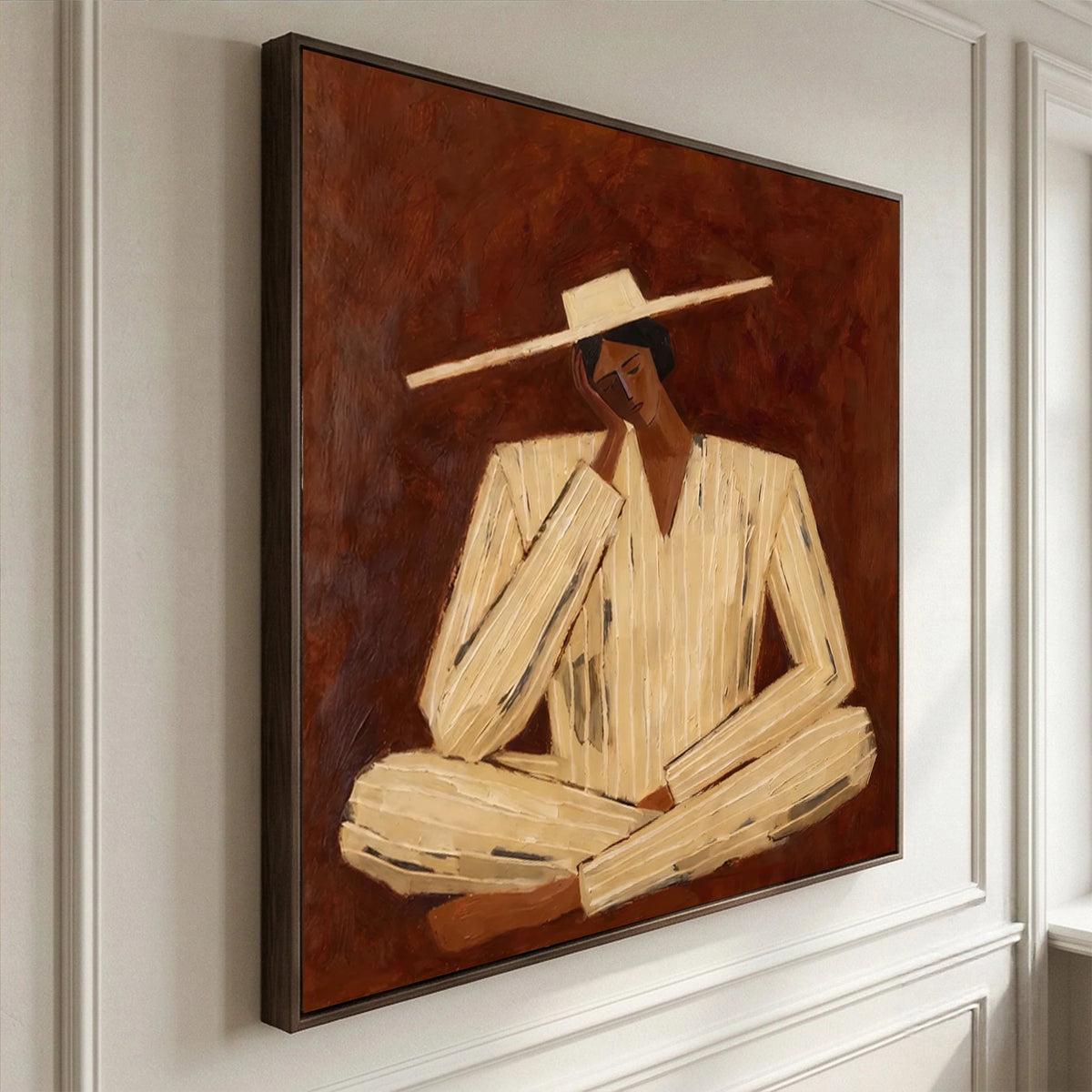 Vintage Americana Art Thinking Figure #VA110