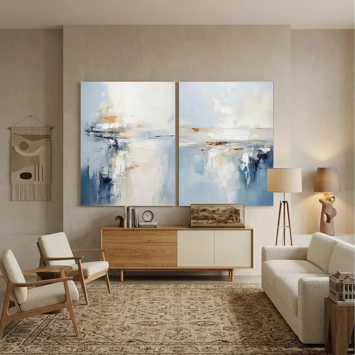 Abstract Painting Canvas Set of 2
