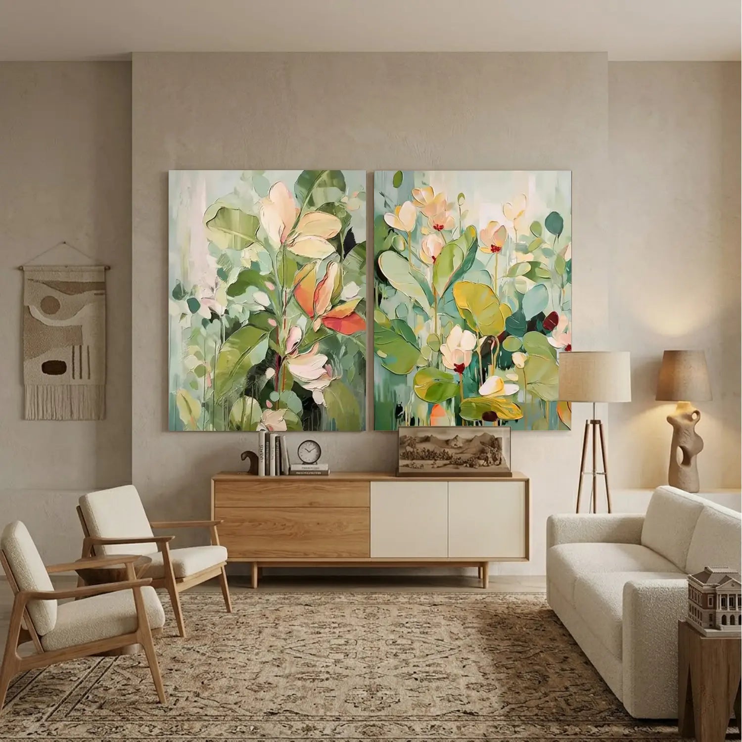 Flower Textured Painting Canvas