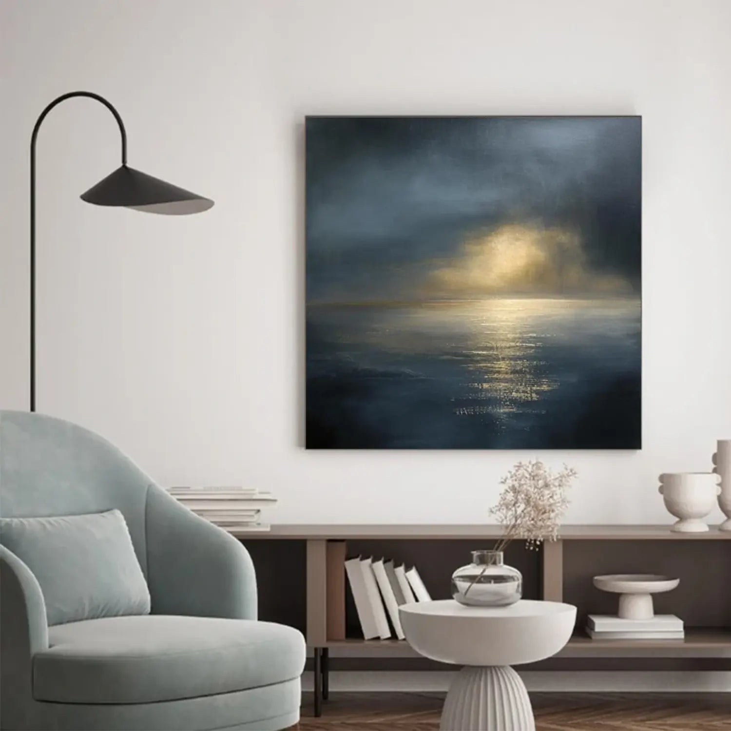 Ocean And Sky Abstract Wall Art #OS054