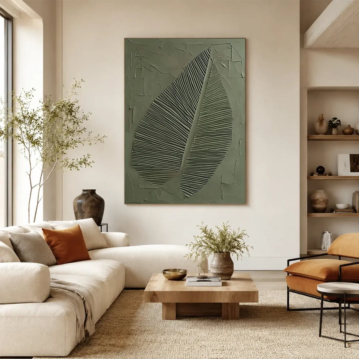 White Minimalist Textured Canvas Art #MW012