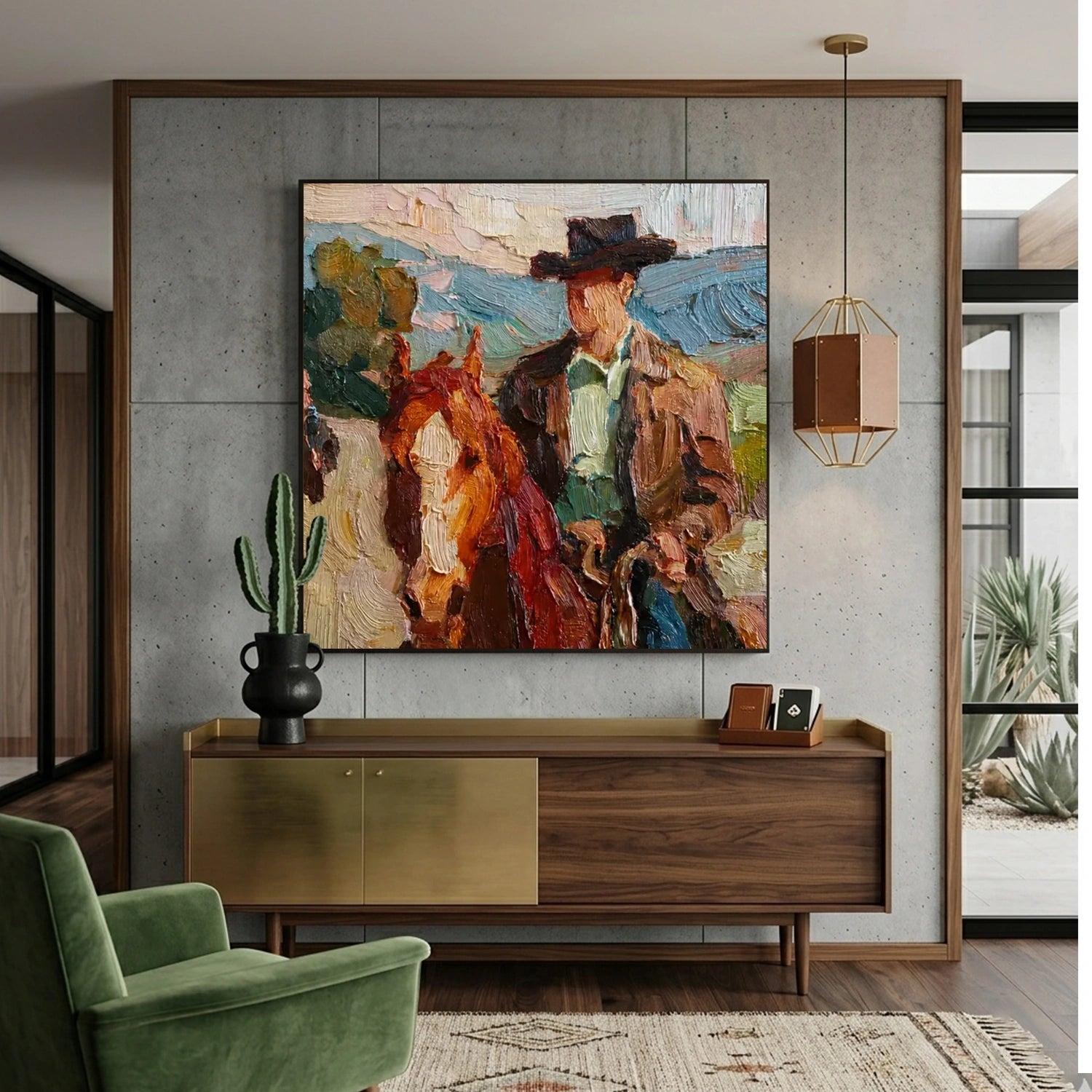 Vintage Americana Art | Western Rider