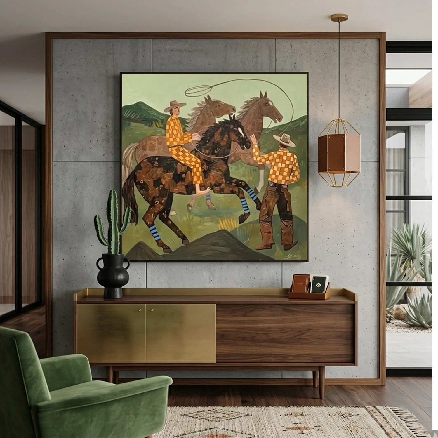 Vintage Americana Art | Lasso Dialogue