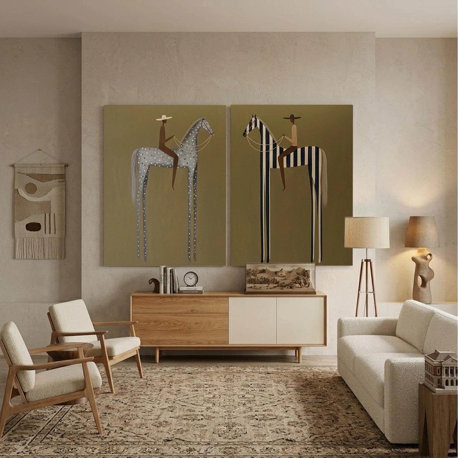 Vintage Americana Art | Spot Stripe
