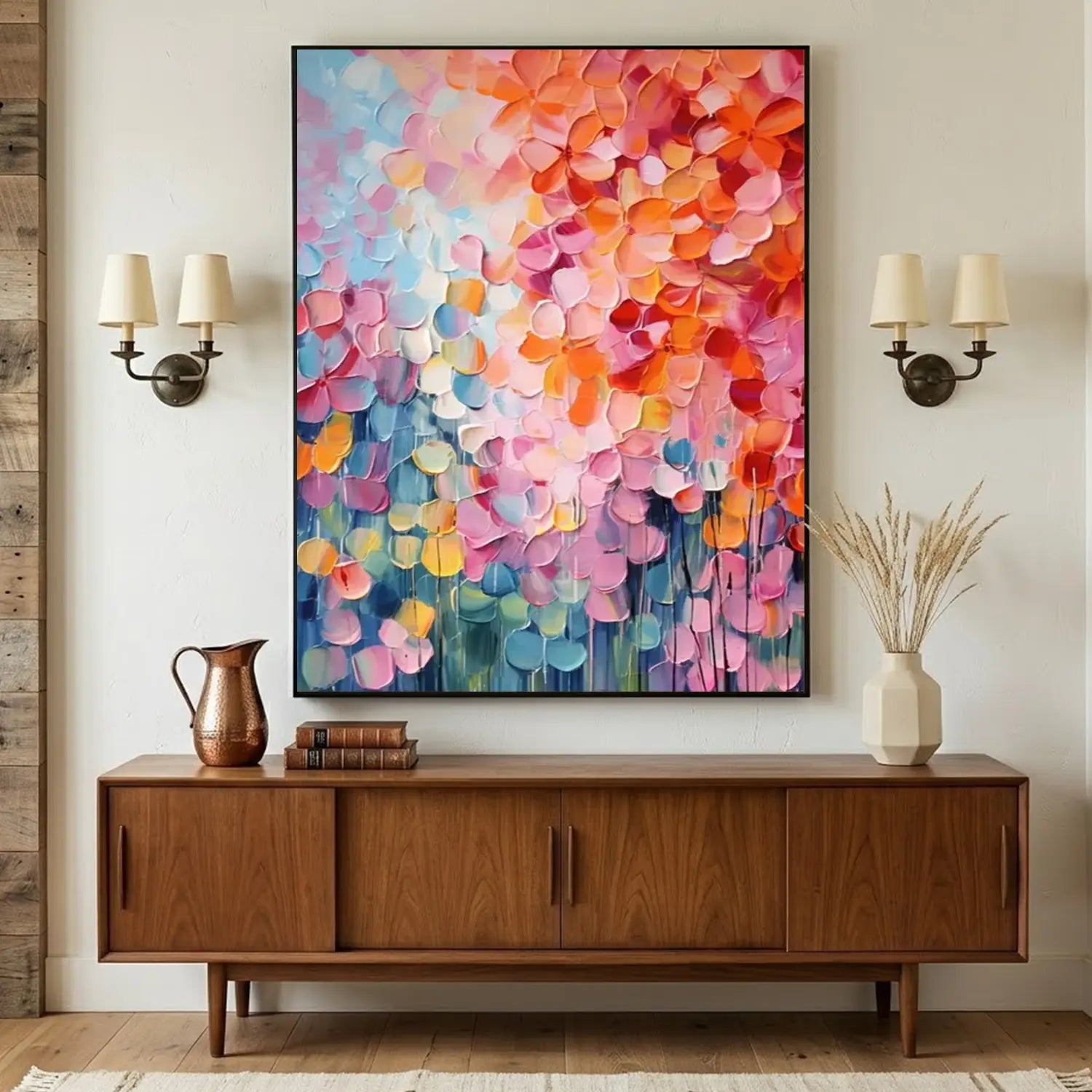 Colorful Abstract Textured Painting Canvas