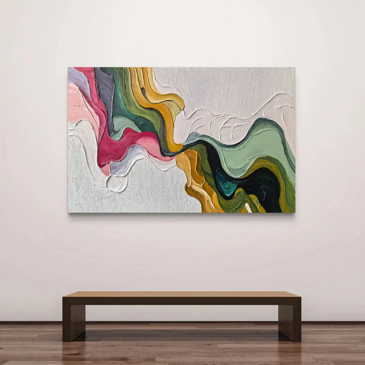 Colourful Abstract Textured Wall Art #AW190