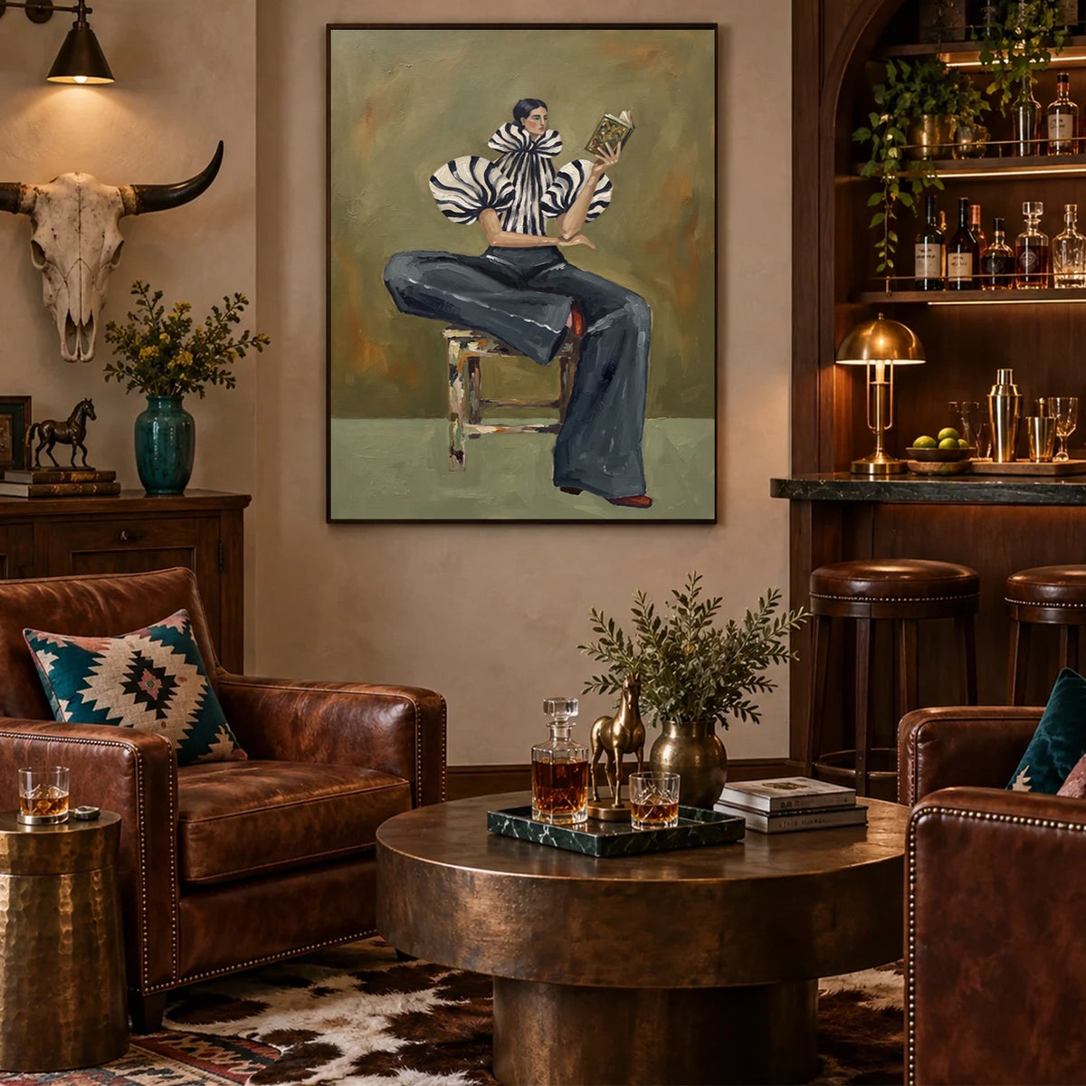 Vintage Americana Art Retro Woman #VA104