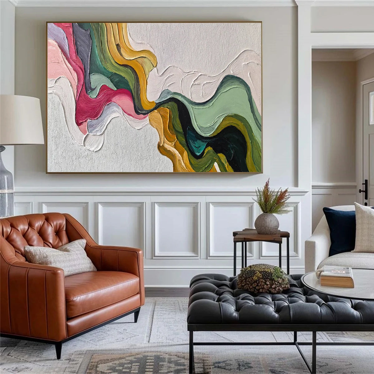 Colourful Abstract Textured Wall Art #AW190