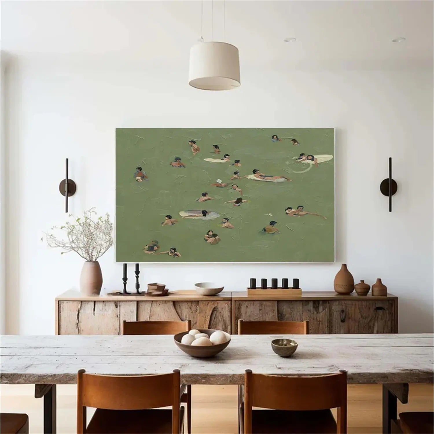 Swimming Sports Textured Wall Art #SC009