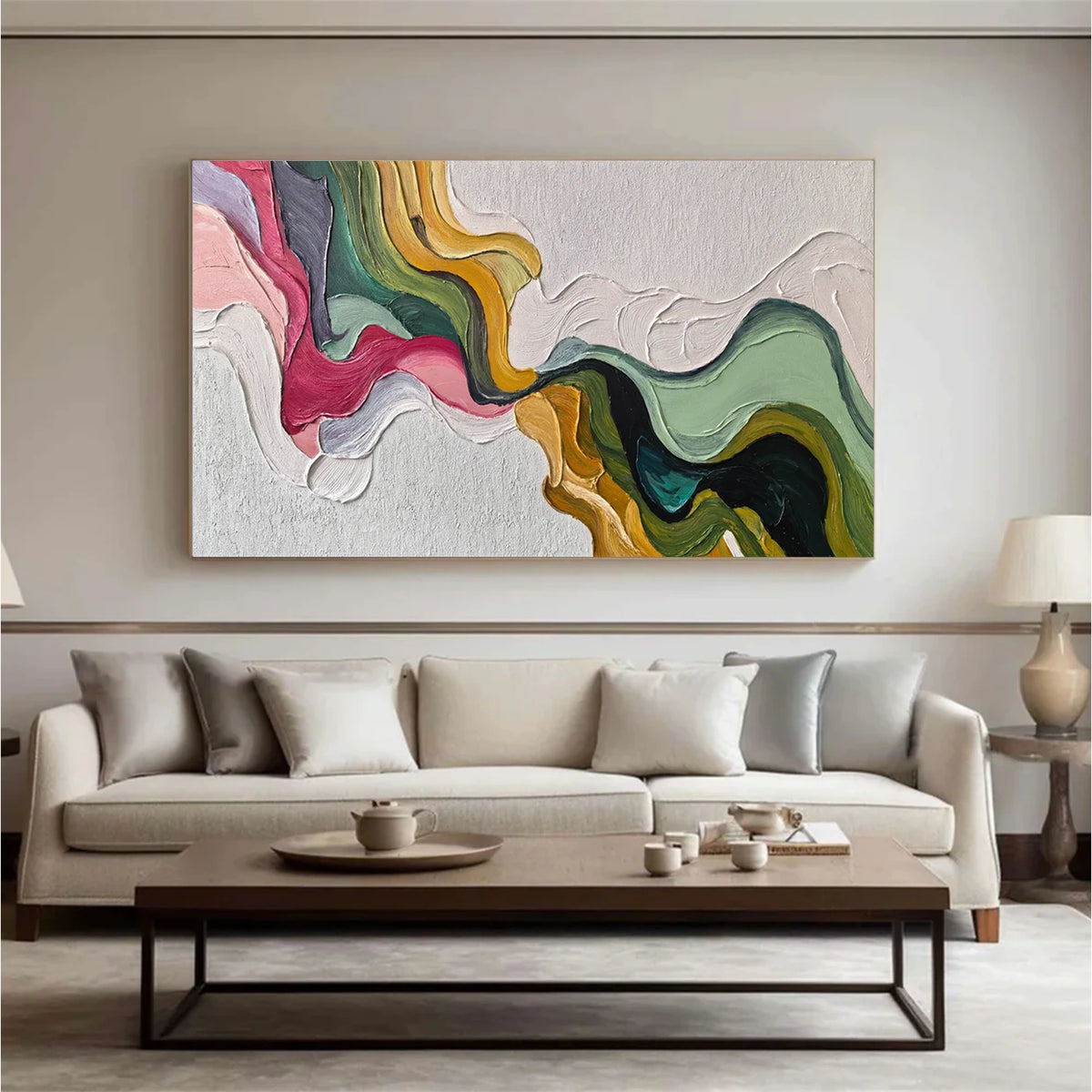 Colourful Abstract Textured Wall Art #AW190