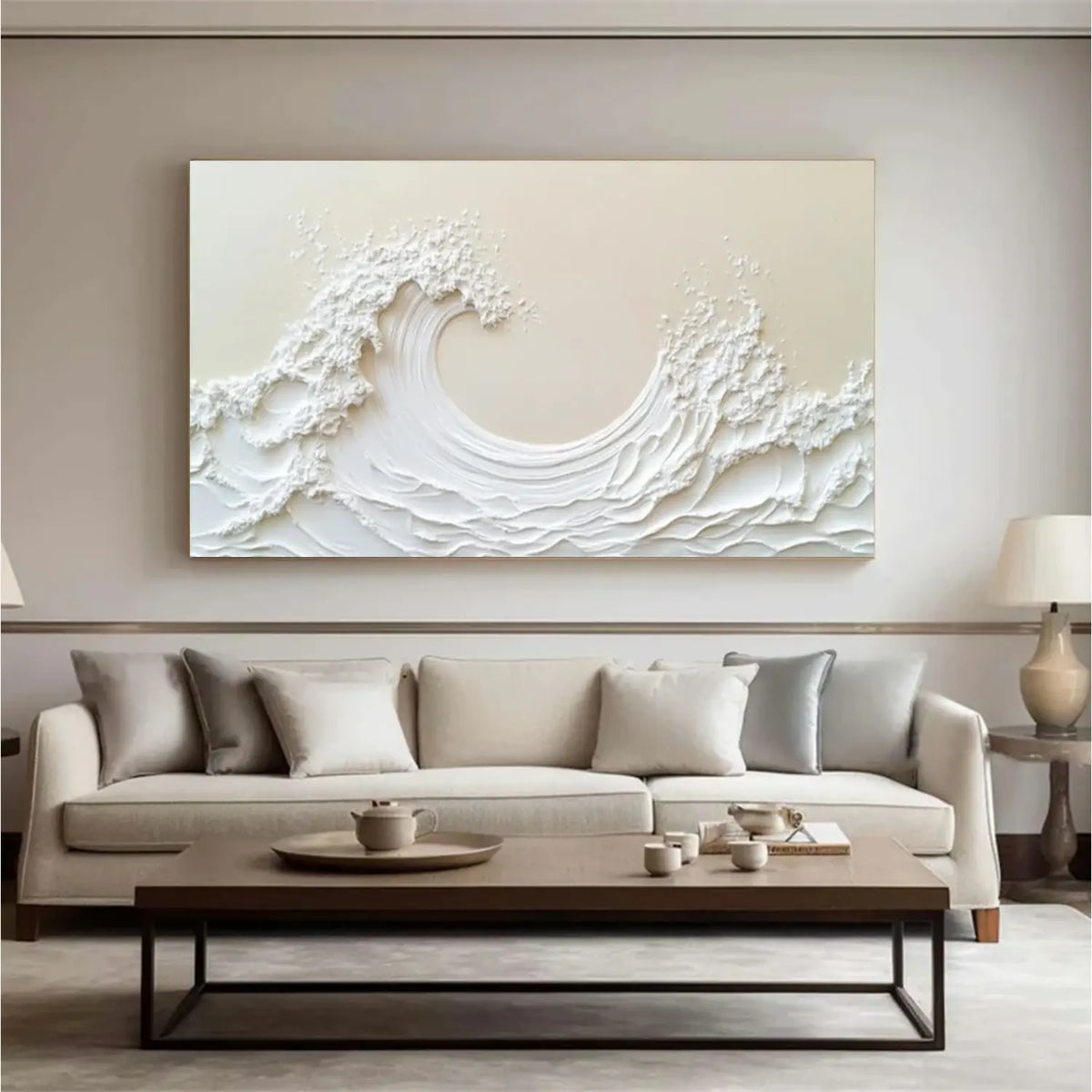 Ocean And Sky Minimalist Textured Wall Art #OS046