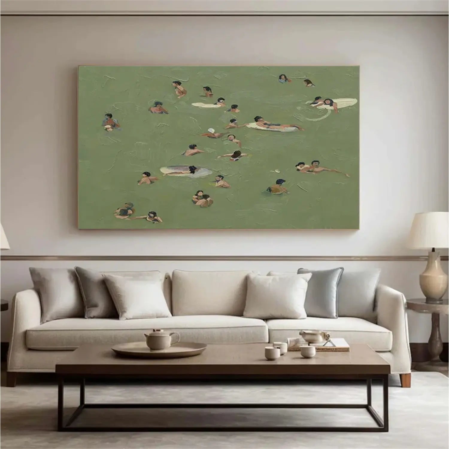 Swimming Sports Textured Wall Art #SC009