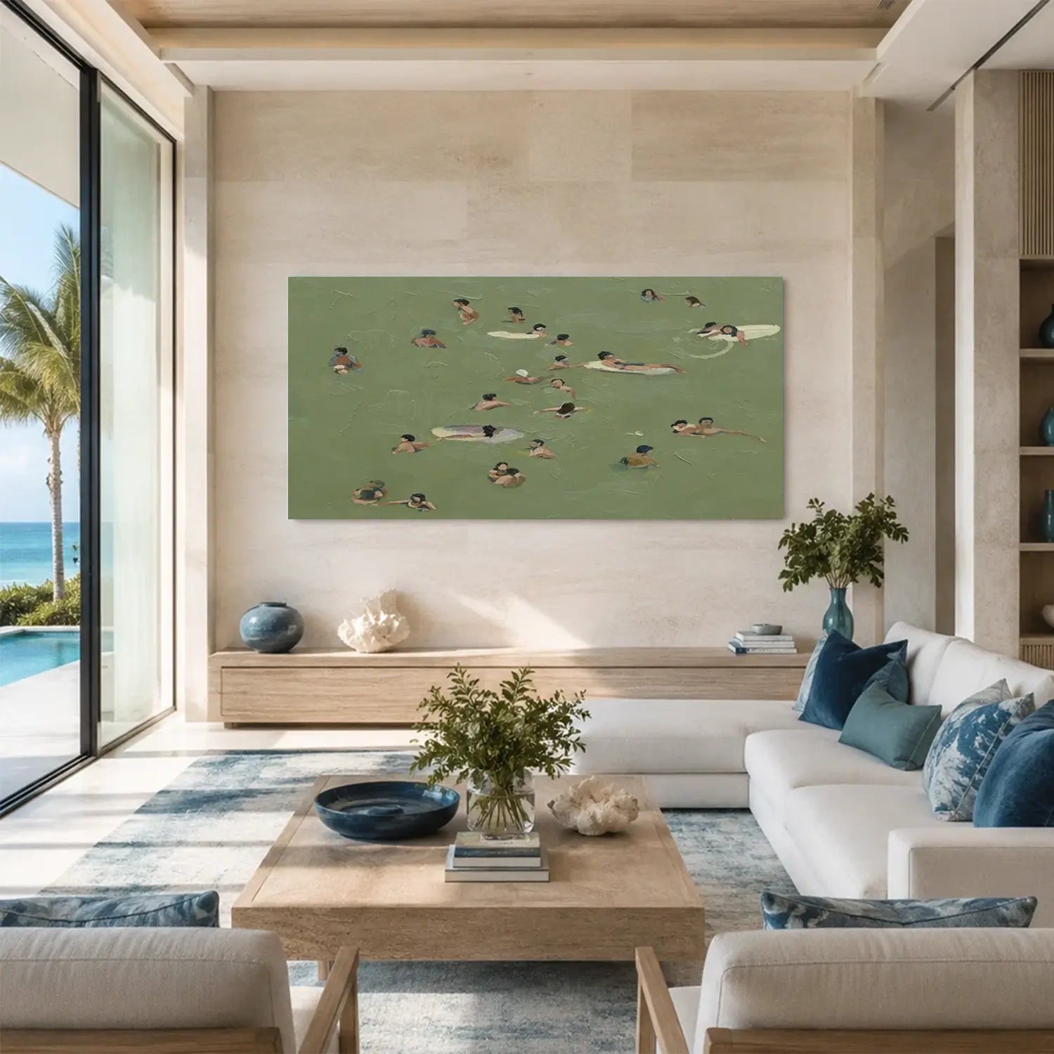 Swimming Sports Textured Wall Art #SC009