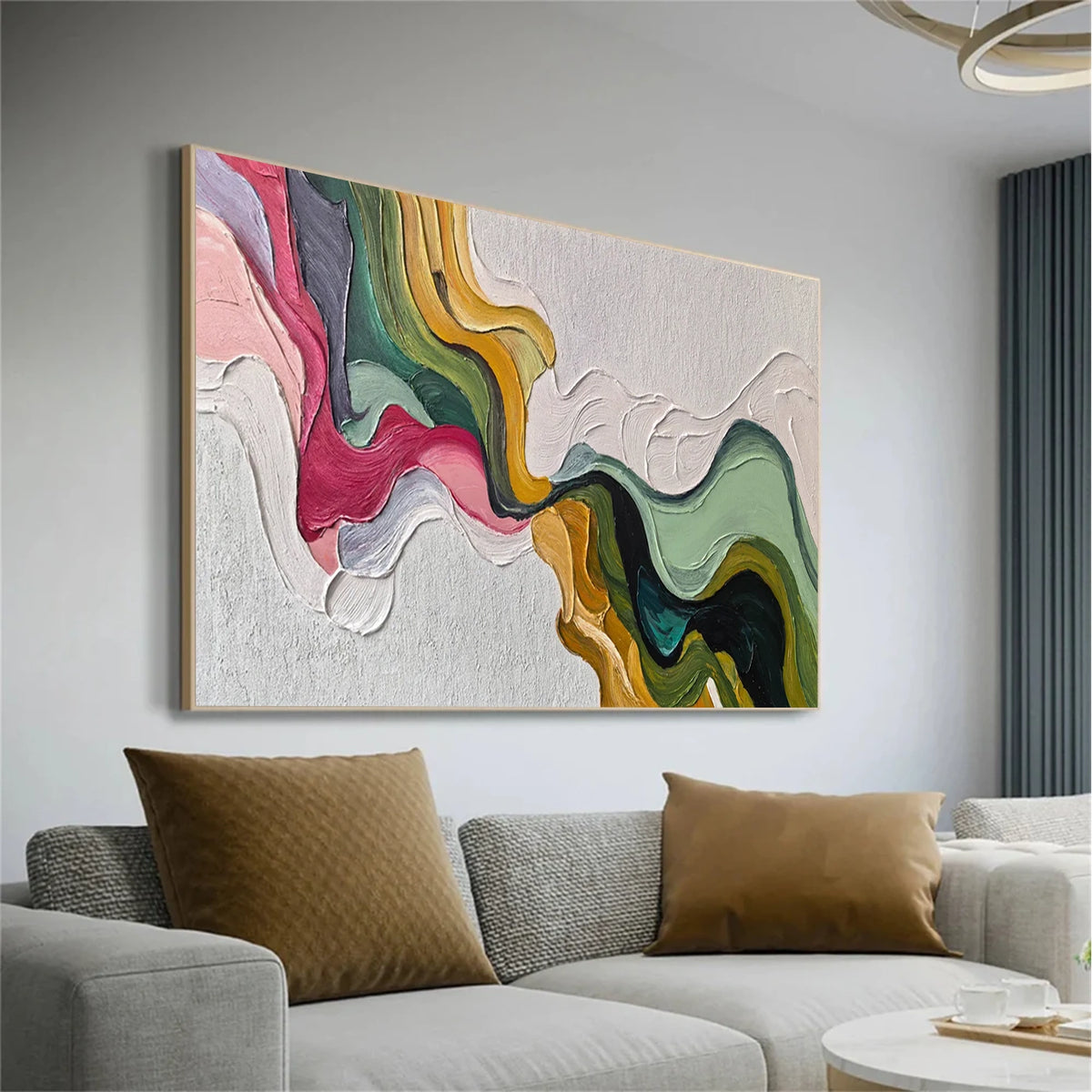 Colourful Abstract Textured Wall Art #AW190