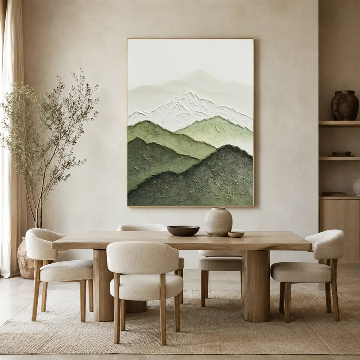Minimalist Mountain Textured Canvas Art #MM023