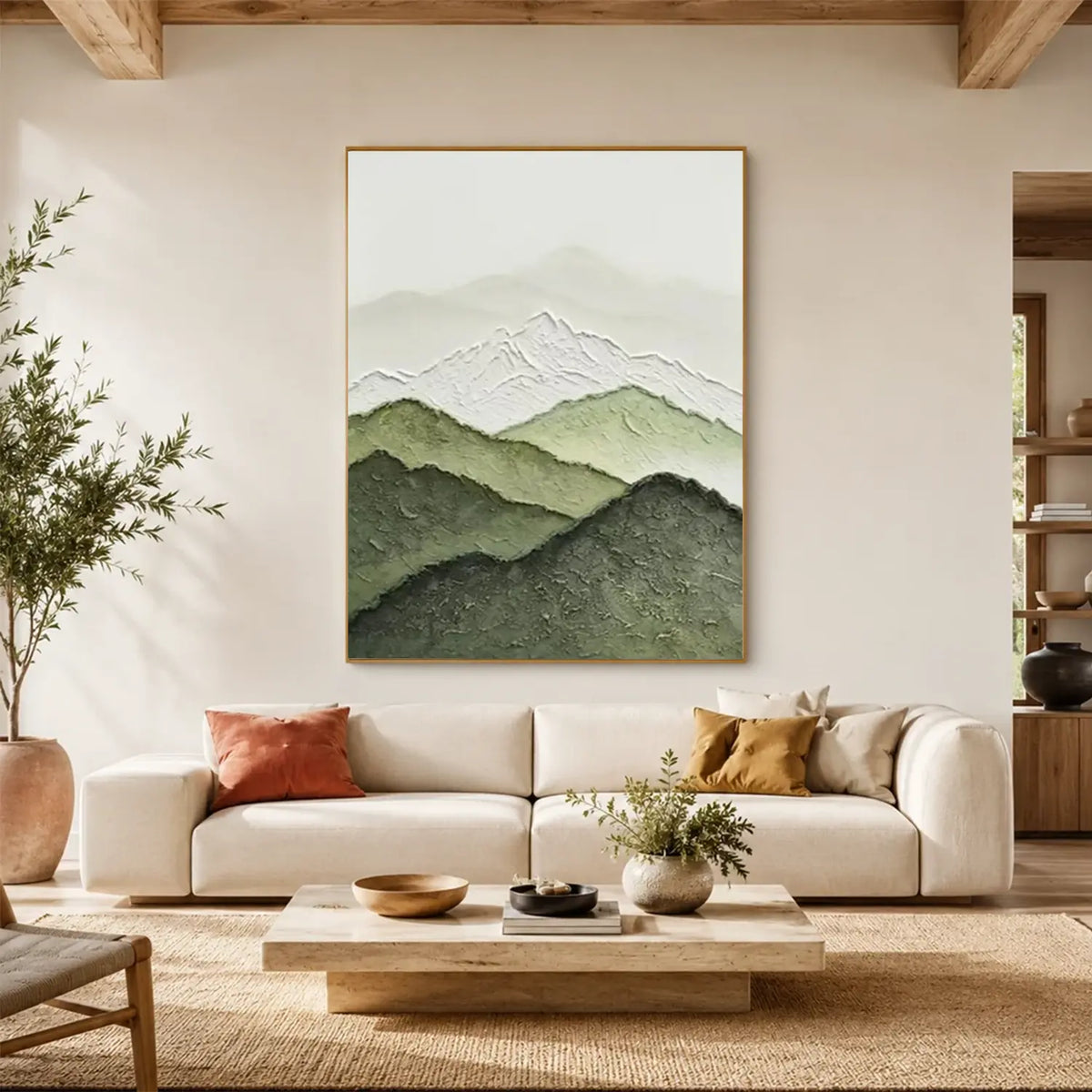 Minimalist Mountain Textured Canvas Art #MM023