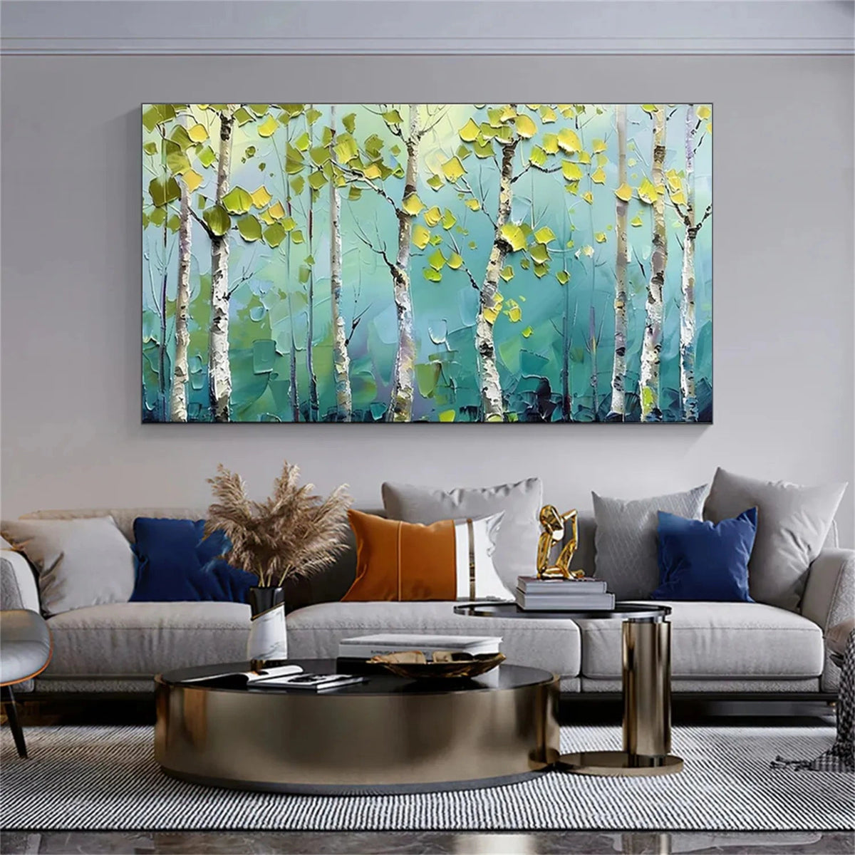 Abstract Flower And Tree Textured Canvas Art #FT067