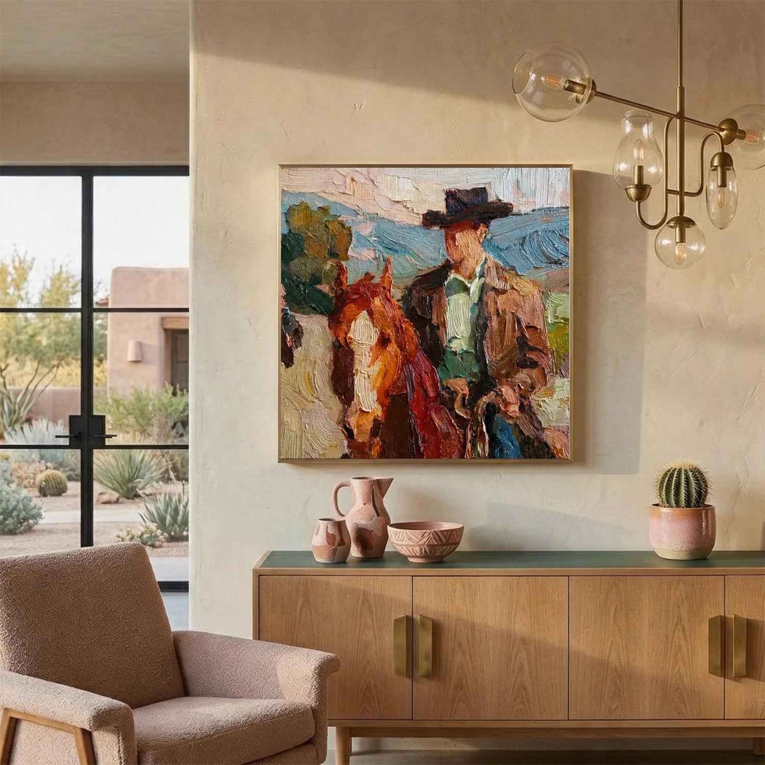 Vintage Americana Art | Western Rider